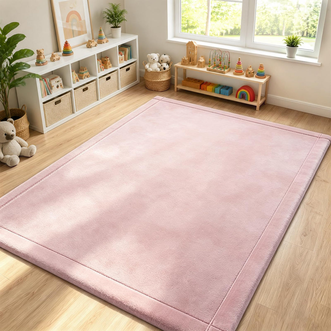 Baby Krabbelmatte Memory-Schaum Spielmatte 200x150x2,5 cm Kinderteppich Weicher Rutschfester Unterse