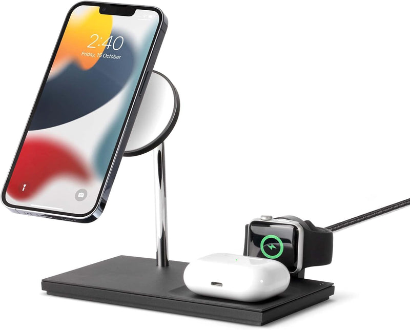 Native Union Snap 3-in-1 Magnetic Wireless Charger - Ladestation für iPhone 14/13 / 12 & Watch Ultra