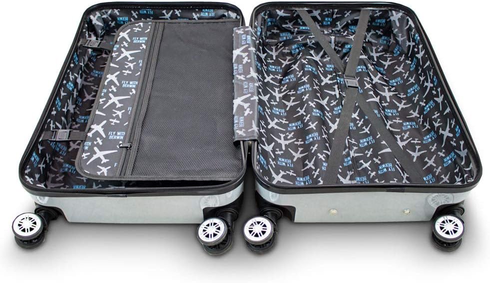 Berwin® Design Koffer Reisekoffer Trolley Hartschalenkoffer Polycarbonat mit 4 Rollen als Set (Fly T