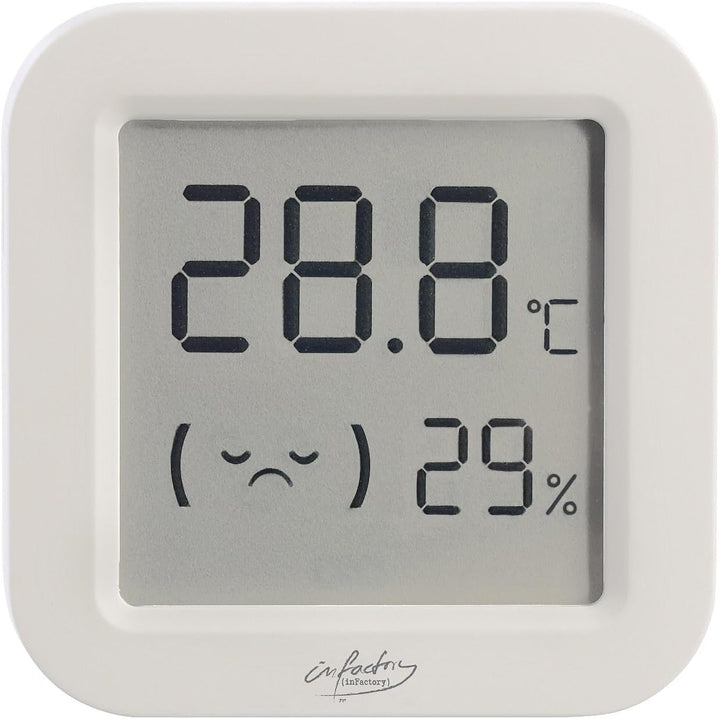 infactory Temperaturmessgerät: 4er-Set Mini-Thermo-/Hygrometer, Komfort-Anzeige, LCD, Bluetooth, App