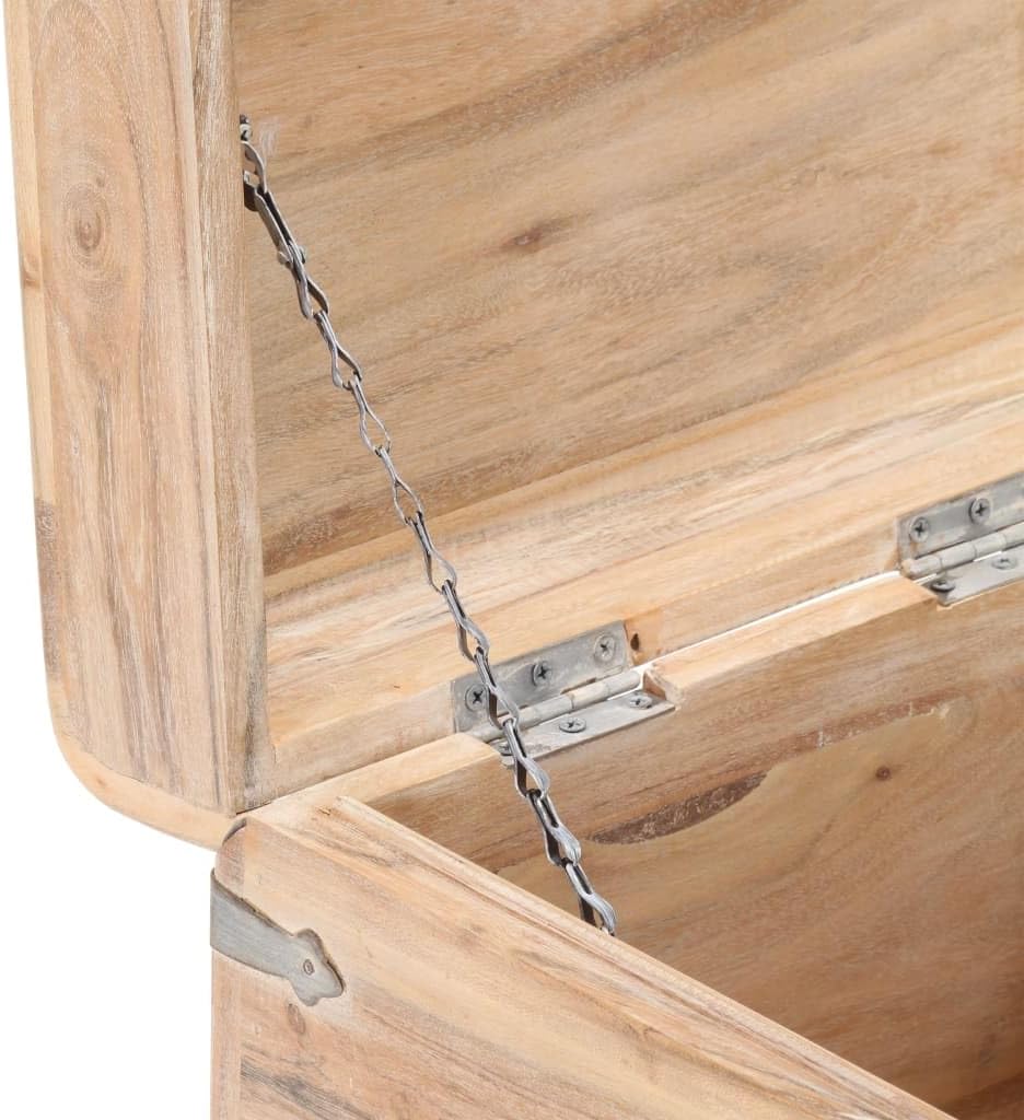 vidaXL Akazienholz Massiv Truhe Abschliessbar Nachttisch Aufbewahrungsbox Holzkiste Nachtschrank Hol