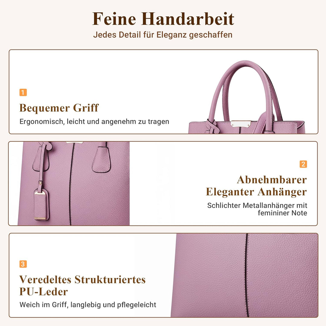 DIRRONA Elegant Damen Handtasche Schultertasche Gross Kapazität Umhängetasche Beiläufig Reise Tasche