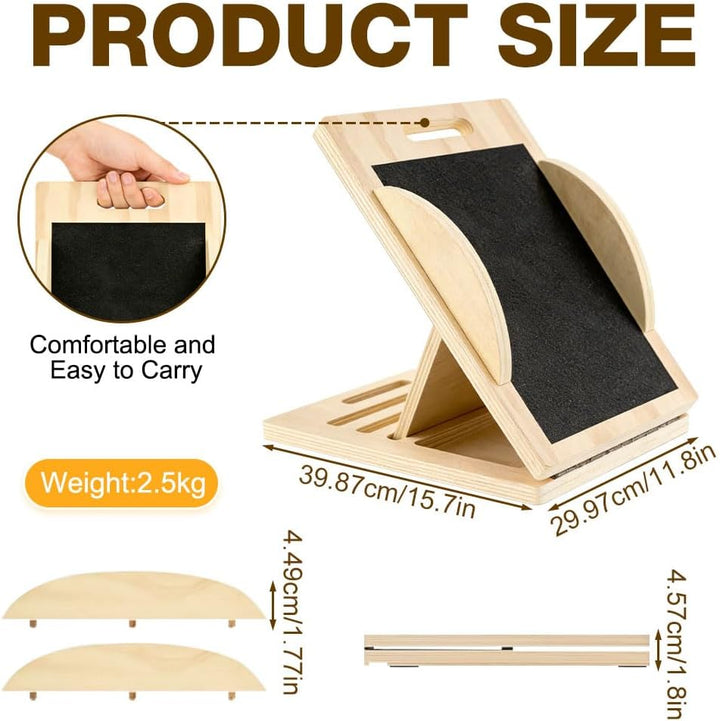 Balance Board Schrägbrett, 2 in 1 Wadendehner Wadentrainer mit 5 Winkeln Slant Einstellbar & Griff,