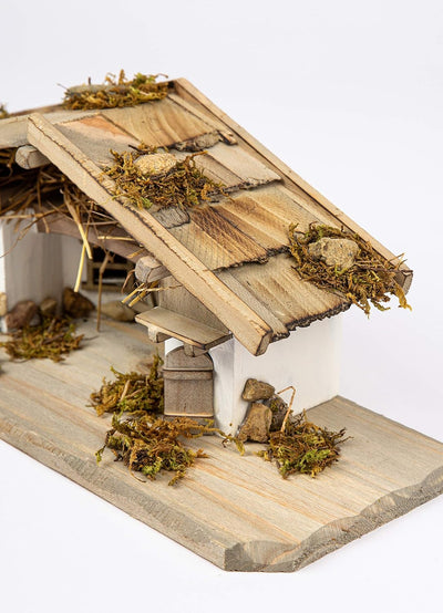 Garten und Holztrends Weihnachtskrippe Krippe Krippenstall Weihnachten Tischkrippen Krippenfiguren (