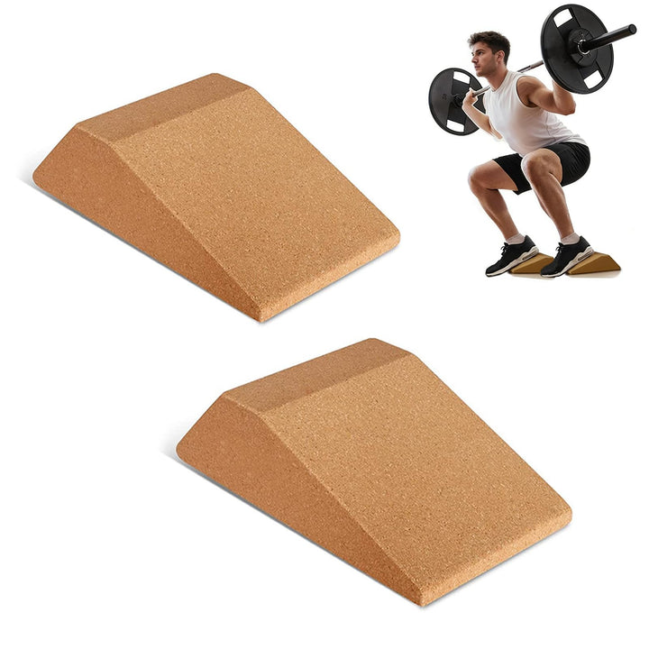 Kork-Kniebeugen-Keilblock, Rutschfest für Erhöhte Ferse, Wadendehner-Schrägbr, Squat Wedge Fitnessge