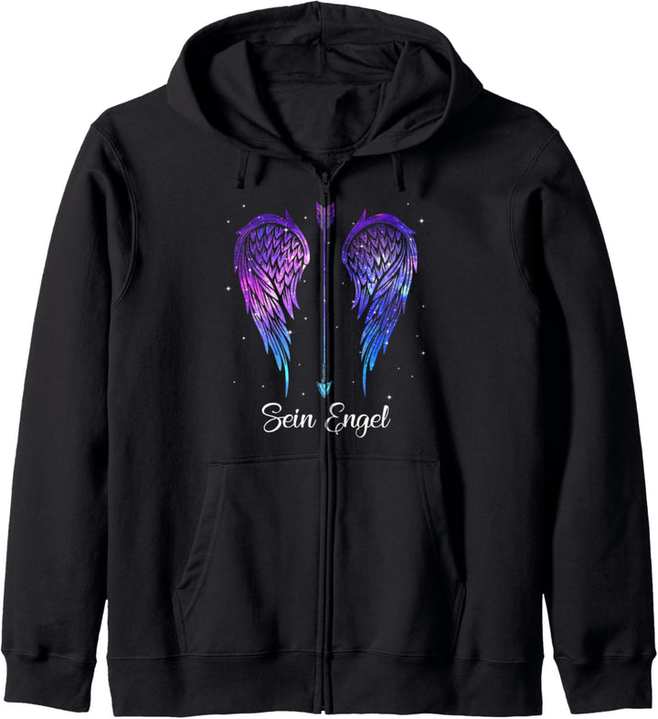 ihr wächter sein engel Her Guardian - His Angel Wings Kapuzenjacke