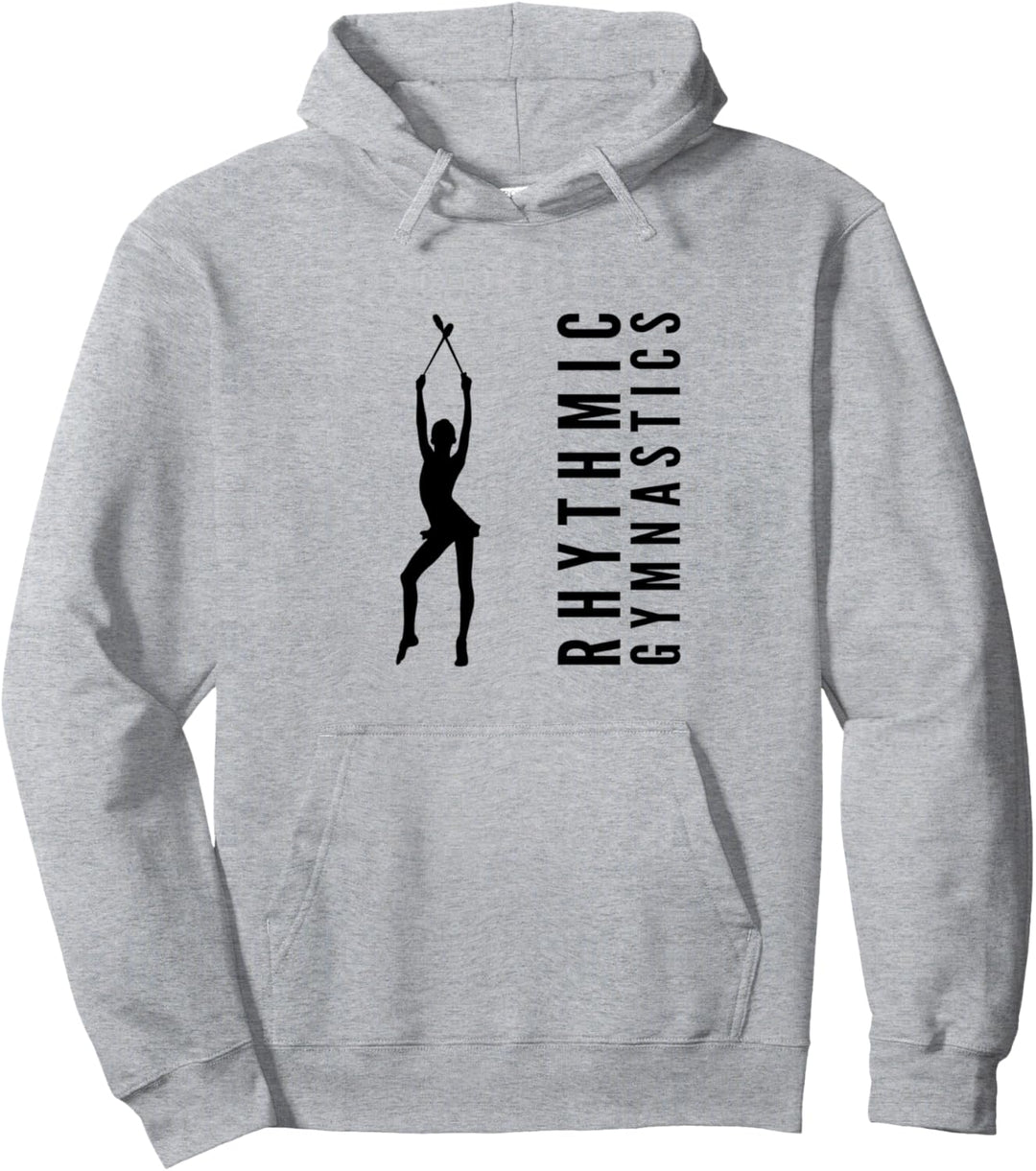 Rhythmische Sportgymnastik Gymnastik Gymnastin mit Keulen Pullover Hoodie