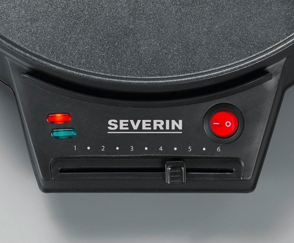 SEVERIN Crêpes Maker, Crepes-Eisen für süsse Crepes und herzhafte Galettes, Crepesmaker mit XXL Gril