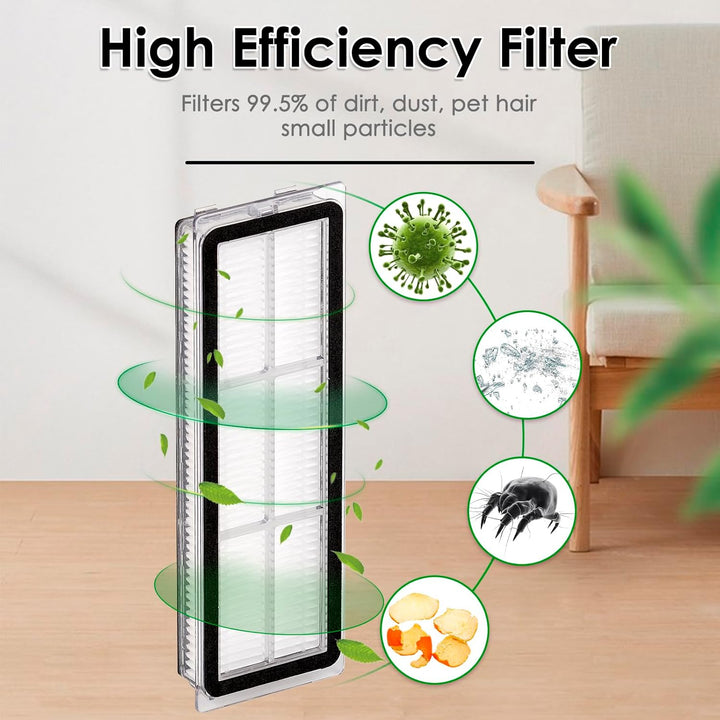 (12 Stück) HEPA Filter für Dreame L10s Ultra, L10s Pro, L10 Ultra, Z10 Pro, S10, S10 PRO, S10 PLUS,
