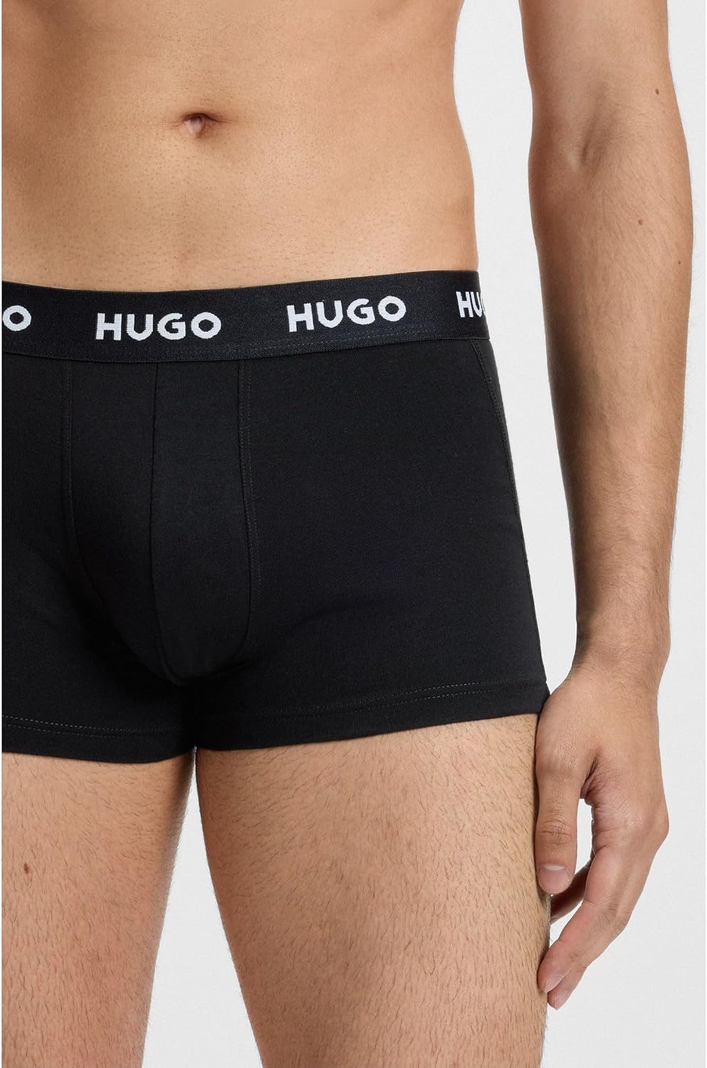 HUGO Herren Trunk Triplet Pack Dreier-Pack eng anliegende Boxershorts aus Stretch-Baumwolle mit kurz