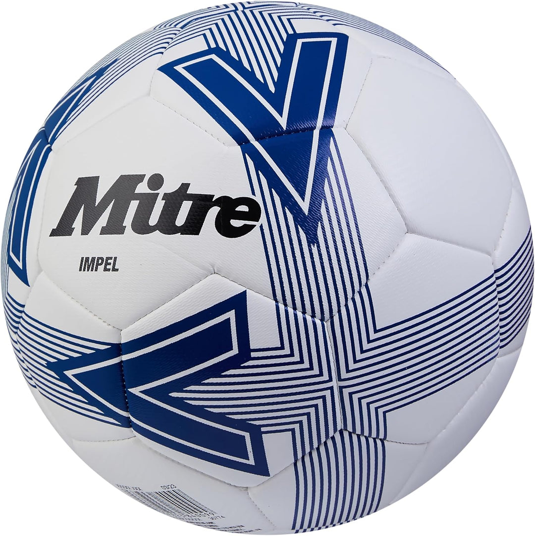 Mitre Impel Fussball Weiss/Dazzling Blue/Schwarz 4 Impel ohne Ballpumpe, Weiss/Dazzling Blue/Schwarz