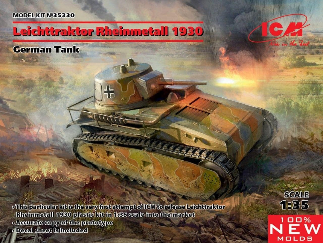 ICM Modellbausatz Leichttraktor Rheinmetall 1930,GermanTan S Grau, S Grau