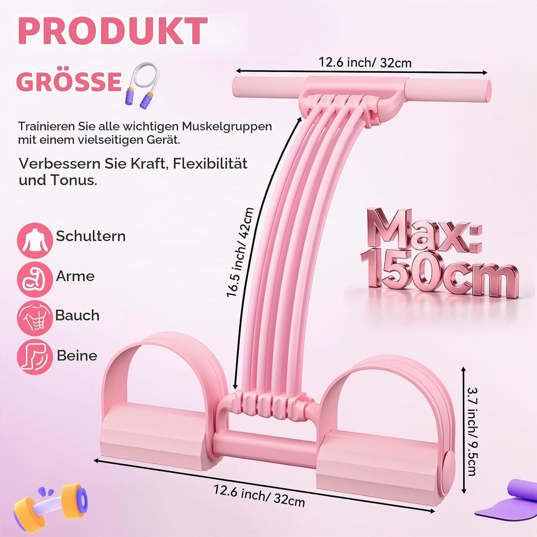 3-in-1 Multifunktions Expander mit 8 verstellbaren Widerstandsrohren – Wähle 1-8 Röhren je nach Kraf