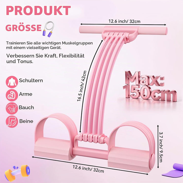 3-in-1 Multifunktions Expander mit 8 verstellbaren Widerstandsrohren – Wähle 1-8 Röhren je nach Kraf