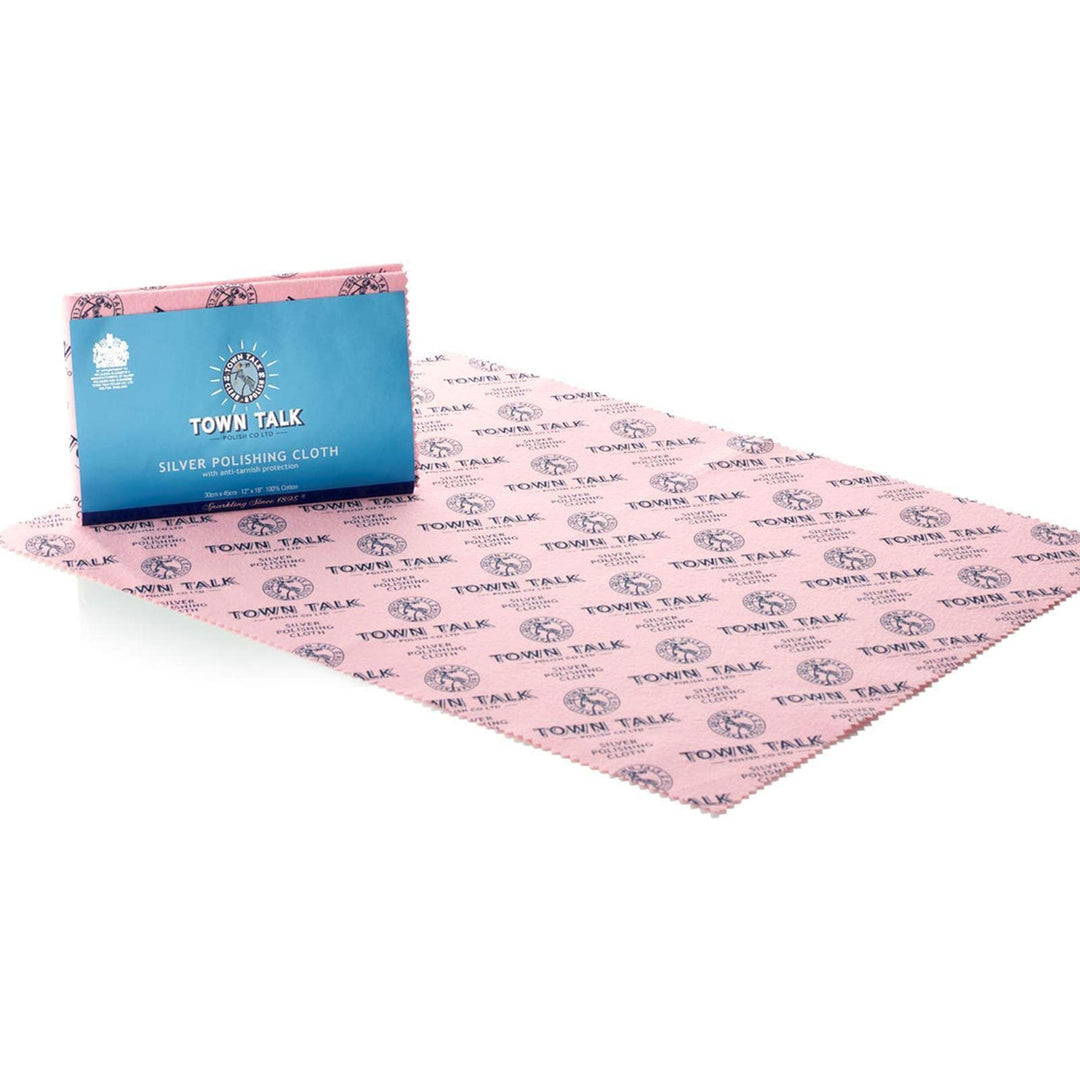 Silberputztuch aus Microfaser 30 x 45 cm - rosa Poliertuch für Silber, Schmuck & Besteckpflege, sanf
