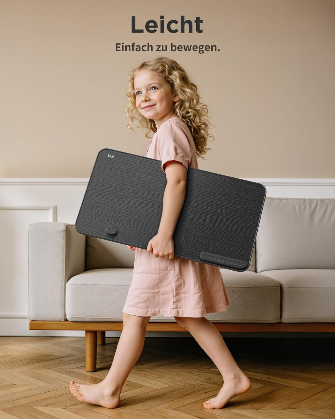 SAIJI Laptoptisch, Betttisch, Laptopständer,- Verstärkte Stabilität, verlängerte Beine - Einstellbar