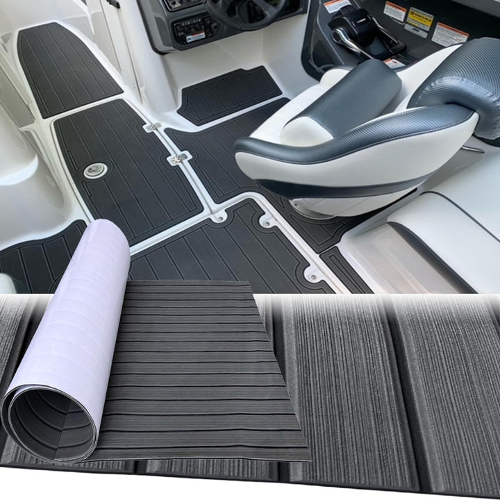 Eva Schaum Boot Bodenbelag Marine rutschfeste Matte 240x112/90/55/41cm Selbstklebend Teakholzimitat