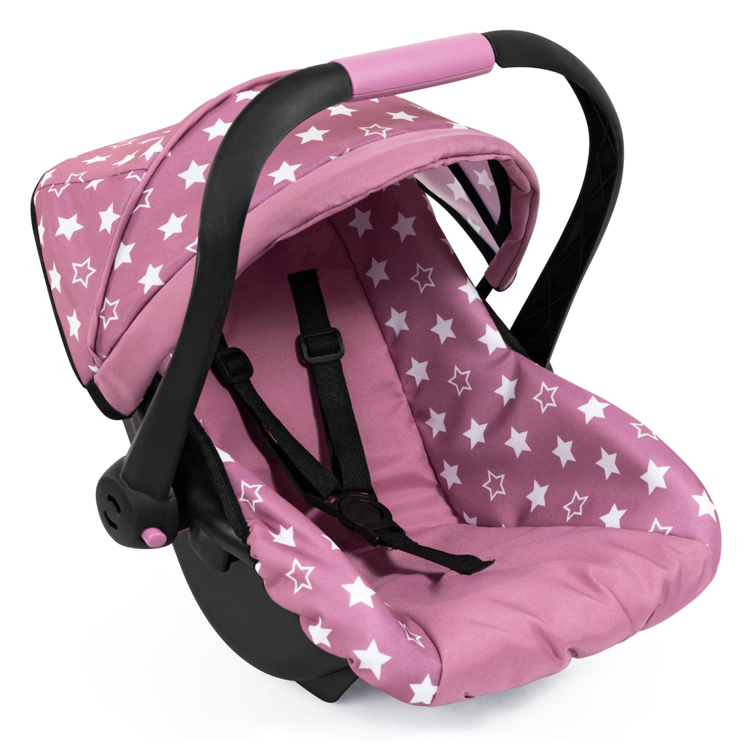 Bayer Design 67976AB Puppenautositz, Sitz für Puppen, mit Dach, verstellbarem Griff, Gurt, für Puppe
