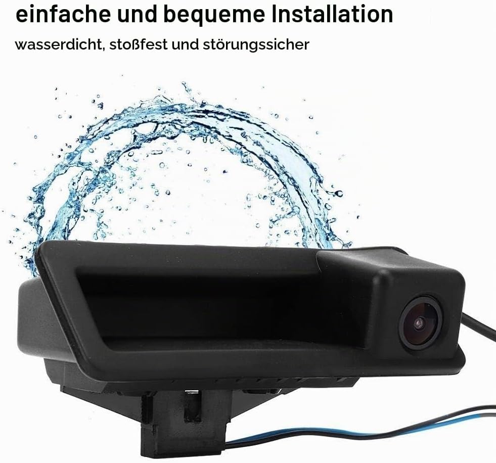 Rückfahrkamera DC12V IP66 Mini Auto-Kofferraum Griff Rückansicht 170 Grad Rückfahrkamera Fit for 3er