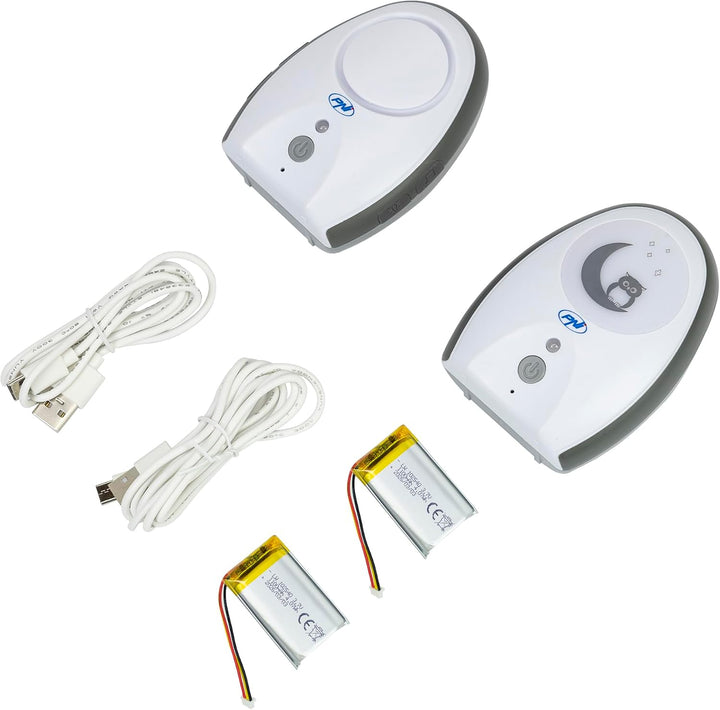 Audio Babyphone PNI B6500 kabellos, Gegensprechanlage, mit Nachtlampe, Vox- und Pager-Funktion, eins