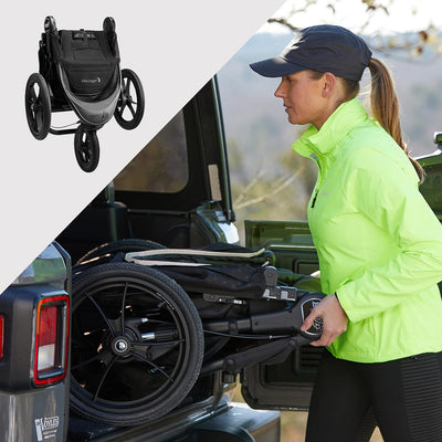 Baby Jogger Summit X3 Kinderwagen zum Joggen | zusammenklappbarer 3-Rad-Sportkinderwagen mit Handbre
