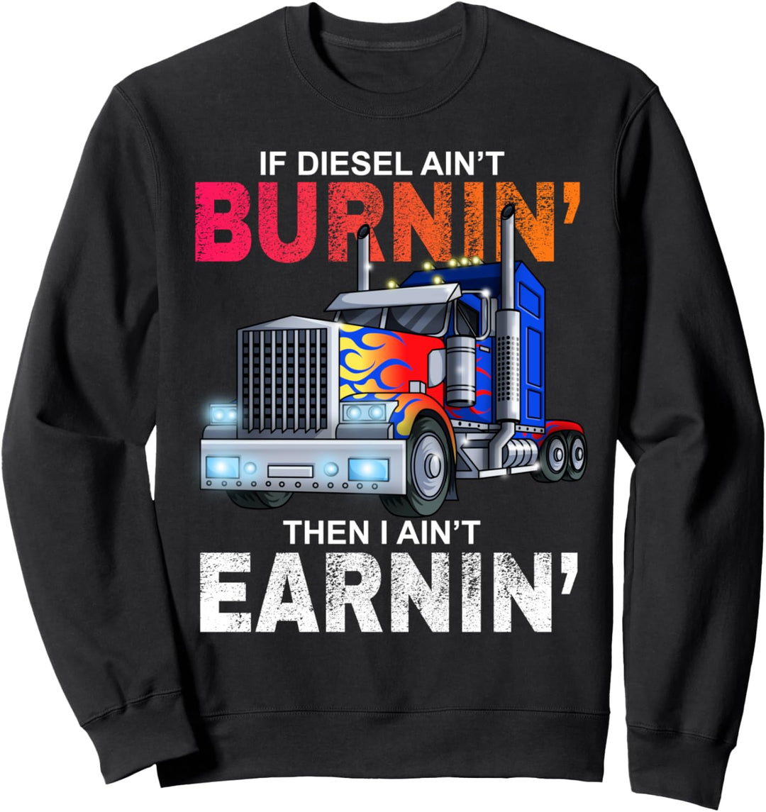 Lustiges Trucker Diesel Big Rig Sattelauflieger LKW Fahrer Sweatshirt