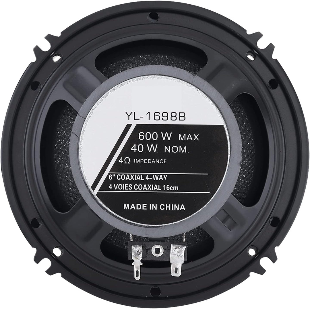 Wakects 6 Zoll 4-Wege Auto-Lautsprecher 600W Koaxiallautsprecher mit N38-Grad Magneten für Vollberei