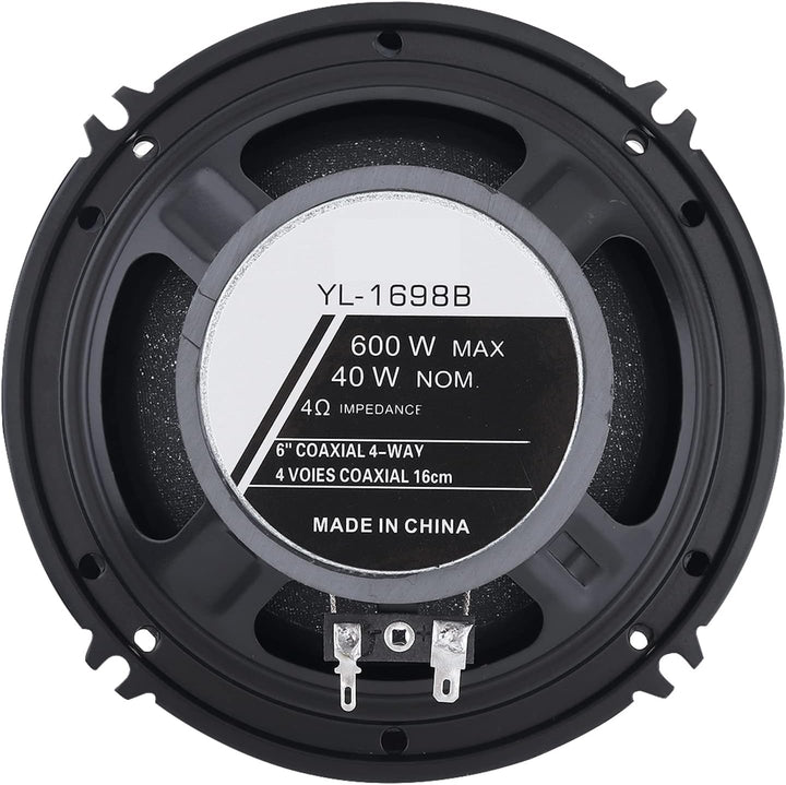 Wakects 6 Zoll 4-Wege Auto-Lautsprecher 600W Koaxiallautsprecher mit N38-Grad Magneten für Vollberei