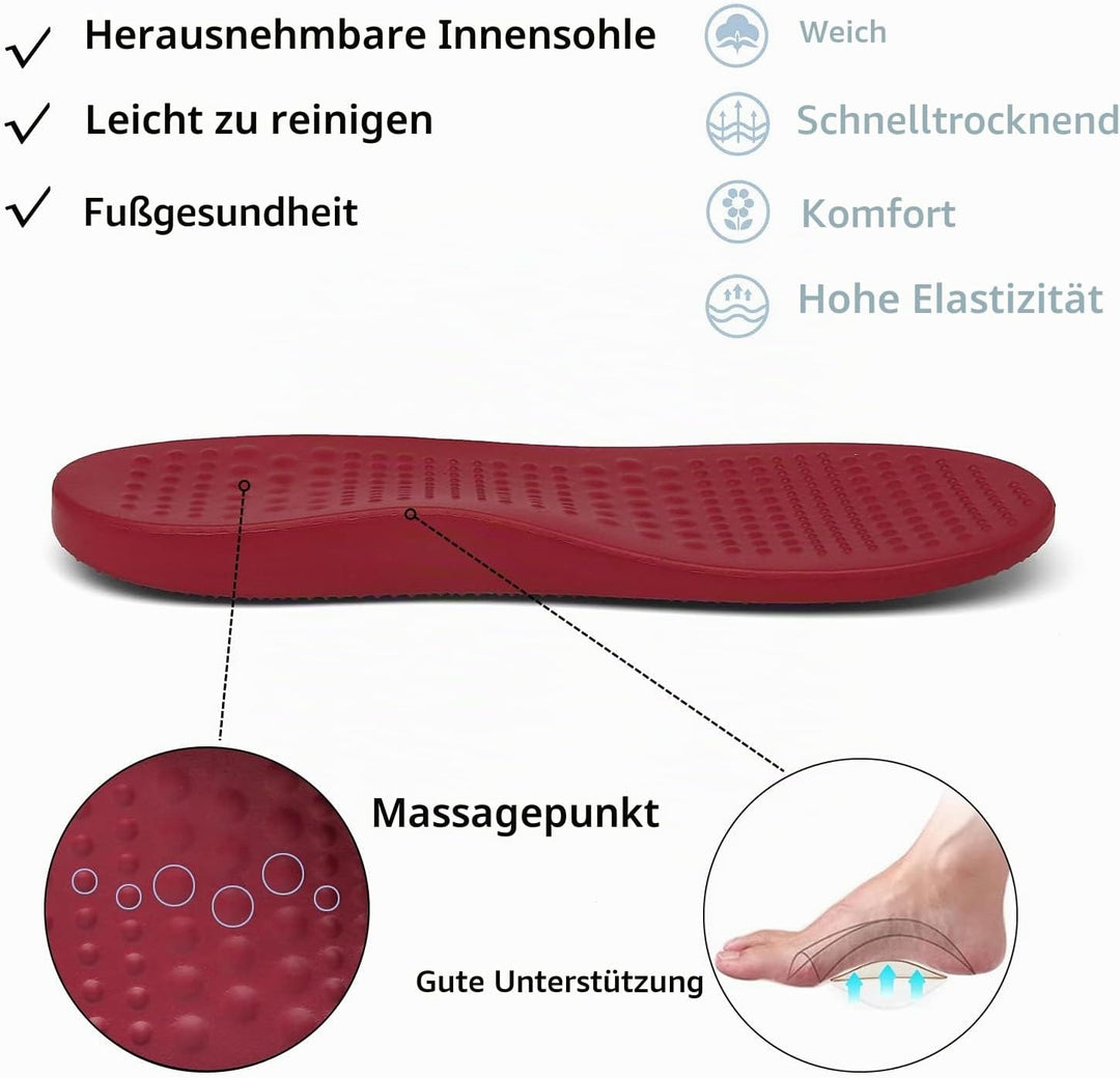 Unisex Clogs Pantoletten Sommer Hausschuhe Strand Sandalen Gartenschuhe mit Fussbett aus Weichem 36/