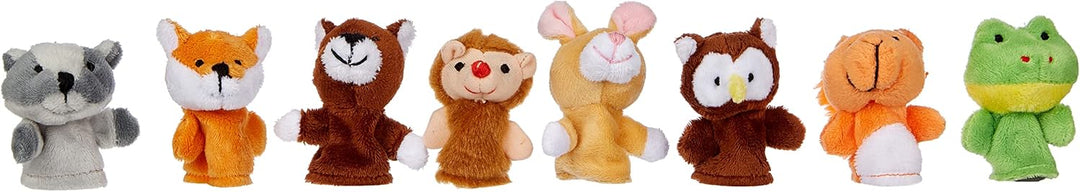 goki 50962 - Fingerpuppen-Set Waldtiere 8er Set aus Stoff