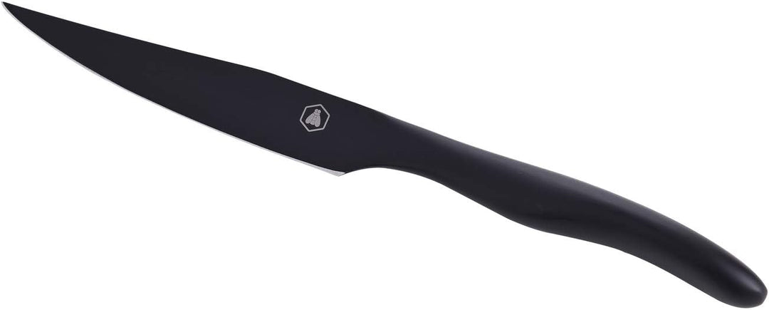 LAGUIOLE - Box 4 Steakmesser - Metallbox - Laguiole Biene auf dem Messer gedruckt - Ergonomisch - Sc