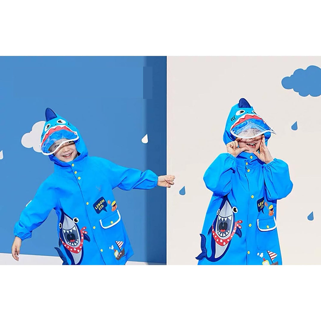 Fewlby Regenanzug Kinder, Regenjacke Einteilig Regenmantel mit Kapuze Regenponcho Jungen Mädchen Was