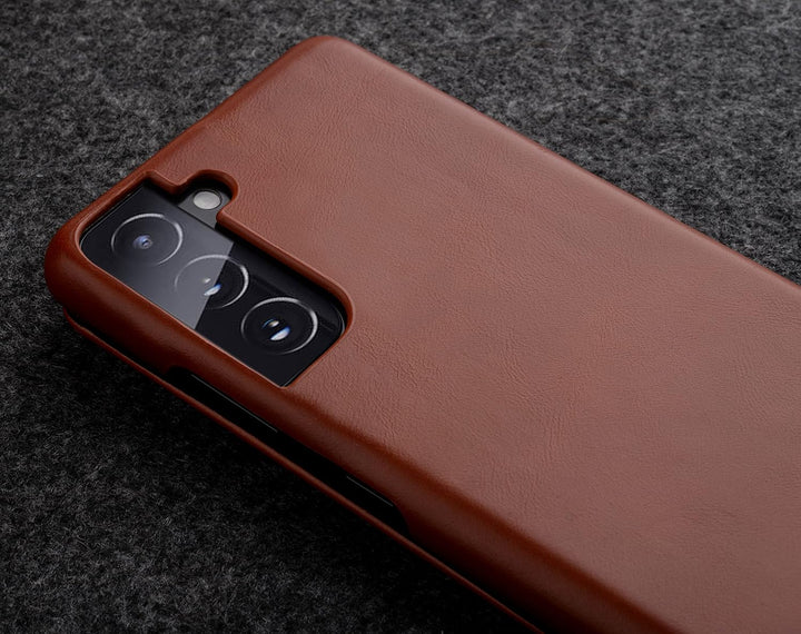 STILGUT UltraSlim kompatibel mit Samsung Galaxy S21 Plus Hülle - Samsung S21 Plus 5G Flip Case aus L
