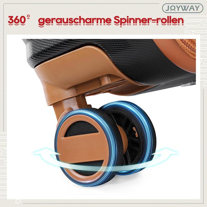 Joyway Koffer Trolleys Mittelgross Koffer, Hartschalen Reisekoffer mit 4 Rollen und TSA Schloss, Erw