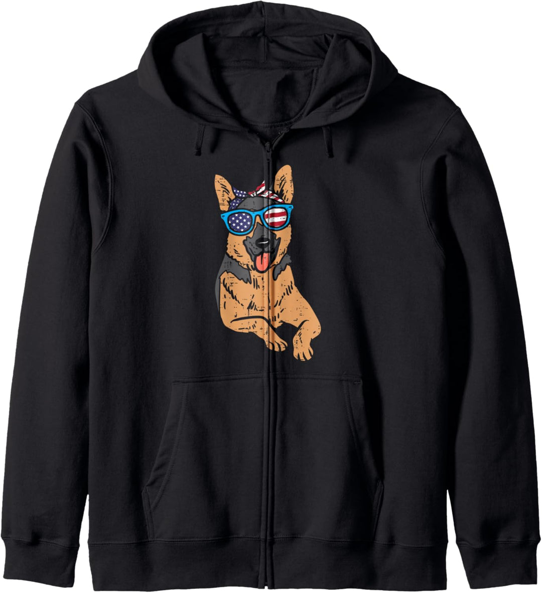 Bandana German Shepherd American USA 4th Of July Fourth Dog Kapuzenjacke