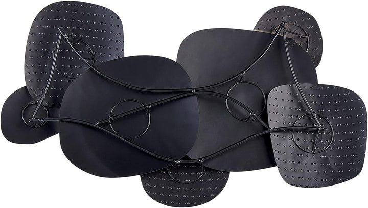 Wanddekoration geometrisch Metall schwarz / gold einteilig handgemacht Hafnium