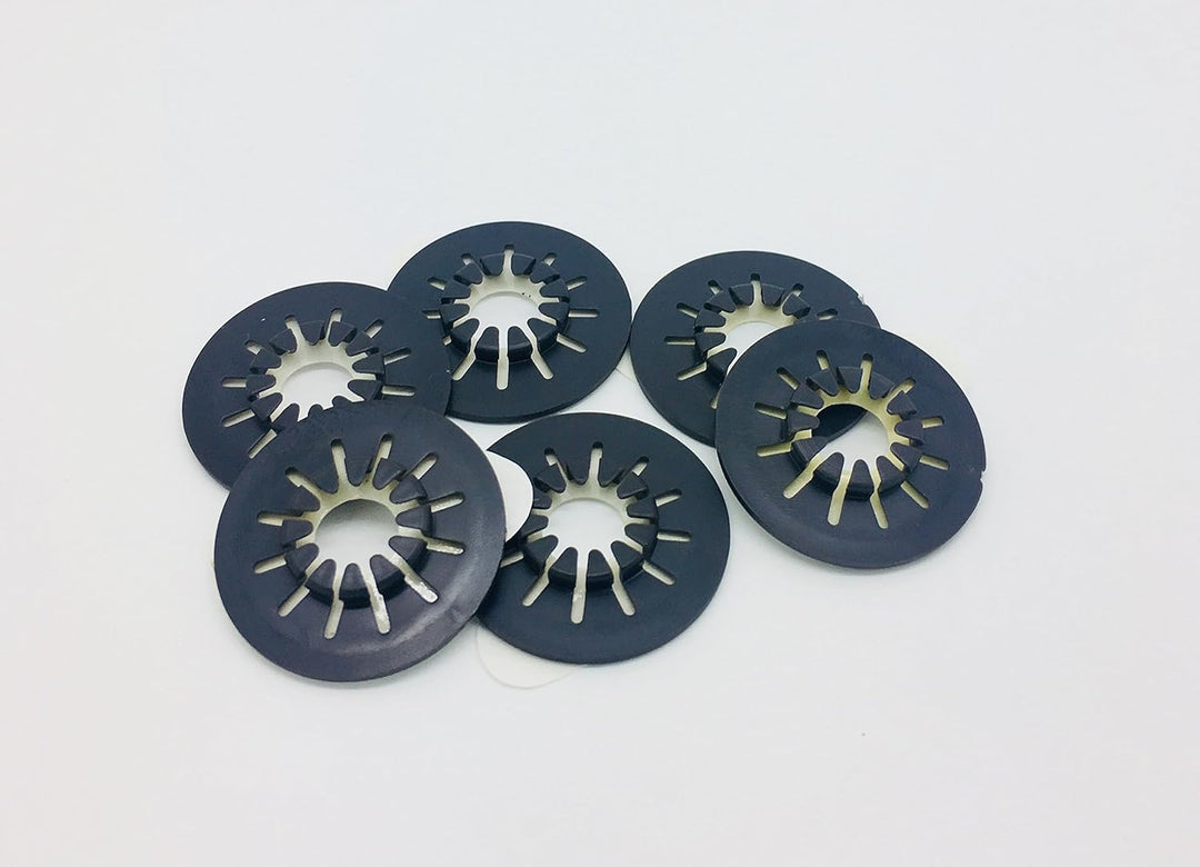 Dragon Trading CD-/DVD-Hubs mit selbstklebender Rückseite, Rosetten, Schwarz, 100 Stück