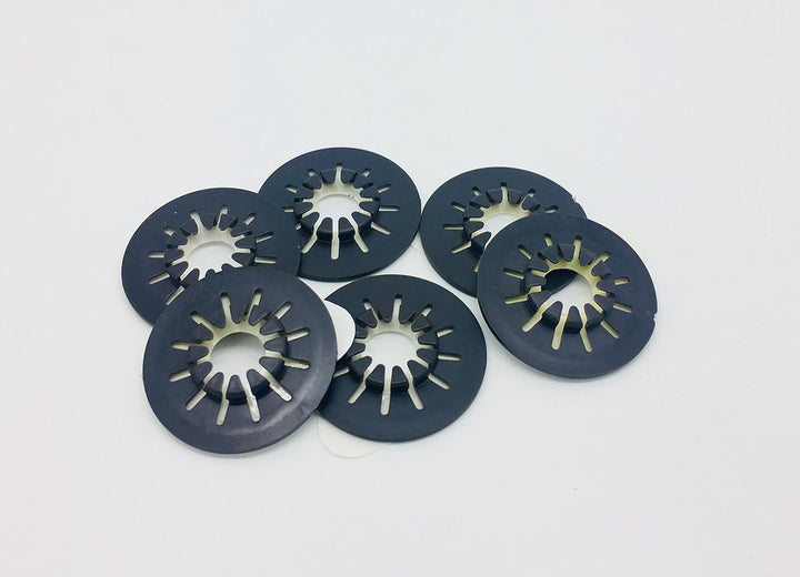 Dragon Trading CD-/DVD-Hubs mit selbstklebender Rückseite, Rosetten, Schwarz, 100 Stück