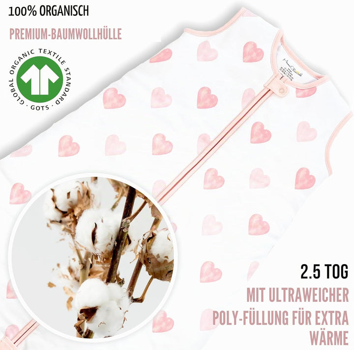 Mama Cheetah Baby Wearable Blanket, Organic Cotton Sleep Bag, Sleeping Sack with 2-Way Zipper X-Larg