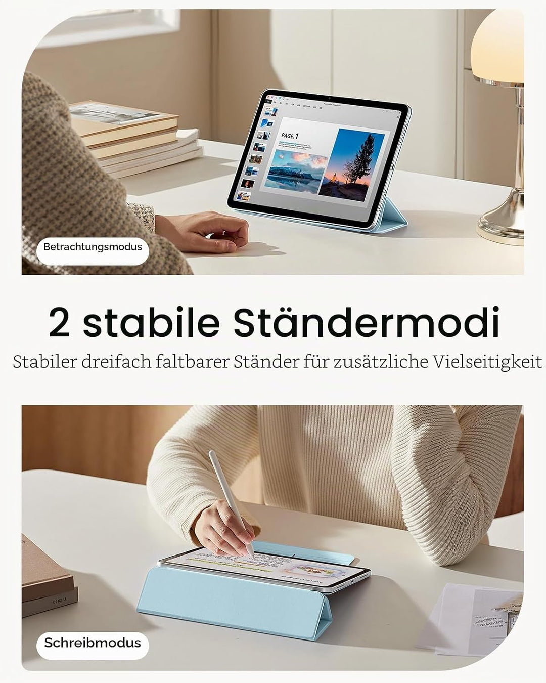 ESR für iPad Air 11 Zoll 2026 Hülle M4/M3/M2, iPad Air 5/4 Hülle (2025/2024/2022/2020) Starke Magnet