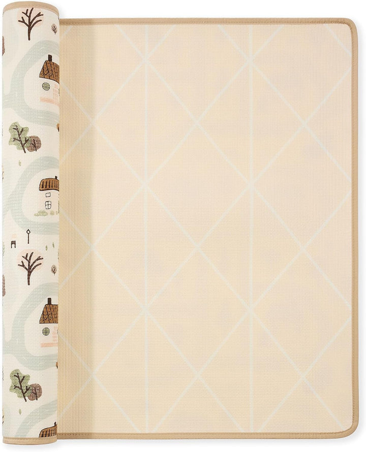 Mamabrum Beidseitige Spielmatte 180x120 cm für Babys und Kleinkinder, Weiche XPE Unterlage zum Krabb