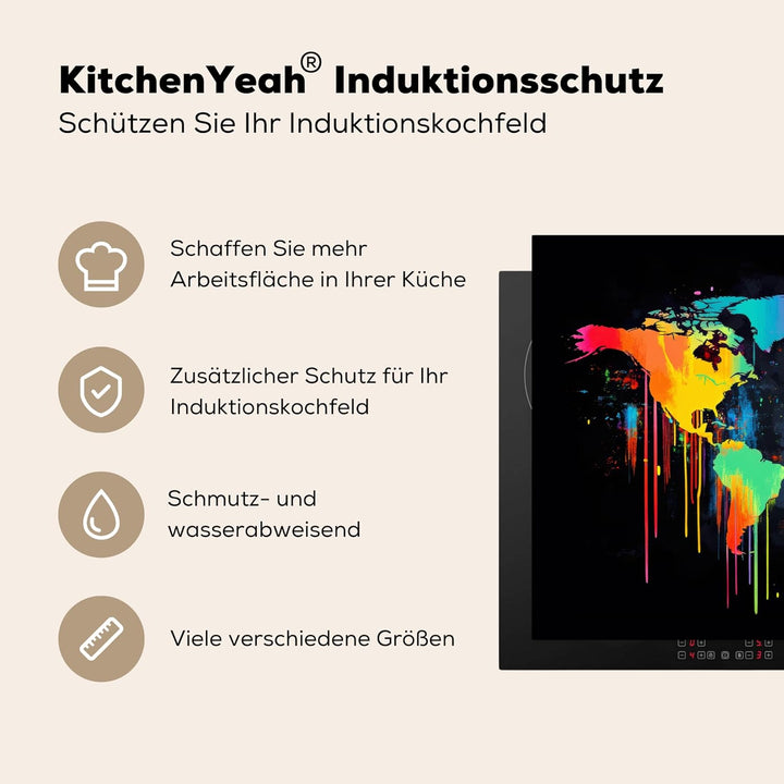 Herdabdeckplatte 80x52 cm Einteilig Induktionsmatte Küche Abdeckung Ceranfeld Herd Abdeckplatte Deko