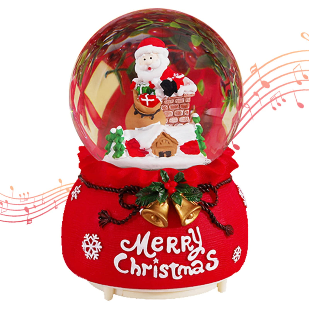 Weihnachtslaterne Musik Laterne Weihnachtliche Schneekugeln Weihnachtsmann für Geschenke und Dekorat