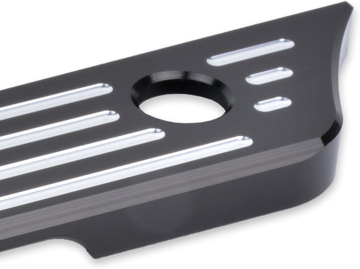 KATUR Motorrad Satteltaschenverschlüsse Abdeckung Schwarz Chrom Tiefer Kantenschliff CNC Hard Billet
