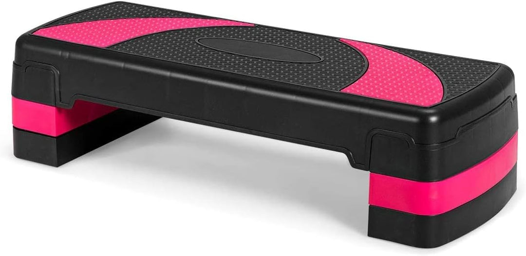 RELAX4LIFE Höhenverstellbarer Stepper mit 3 Stufen (10/15/ 20 cm), Steppbrett PP, Trainingsgerät mit