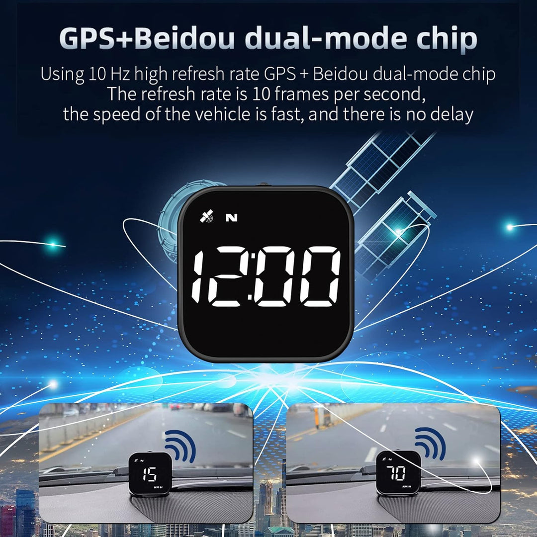 Head Up Display Auto HUD Display KMH MPH GPS Smart Tachometer, 2.0'' LCD Bildschirm mit Übergeschwin