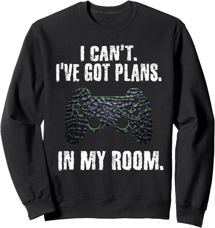 Plans In my Room Lustige Zocker Gamer Spruch Jungen Teenager Sweatshirt