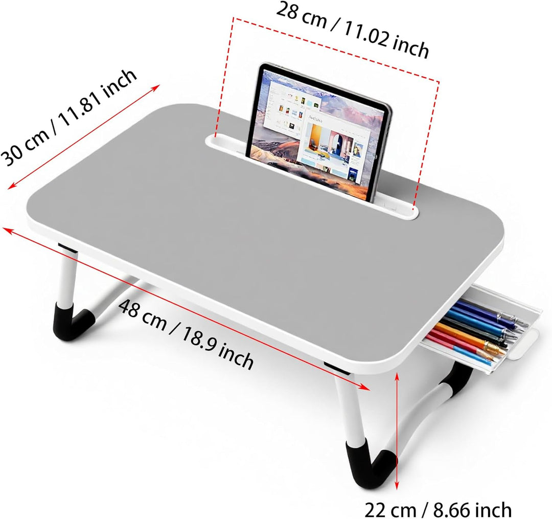 Laptop Bed Desk - Small Laptoptisch für Frühstück im Bett, Arbeitszimmer, Büroarbeit, Gaming, Schrei