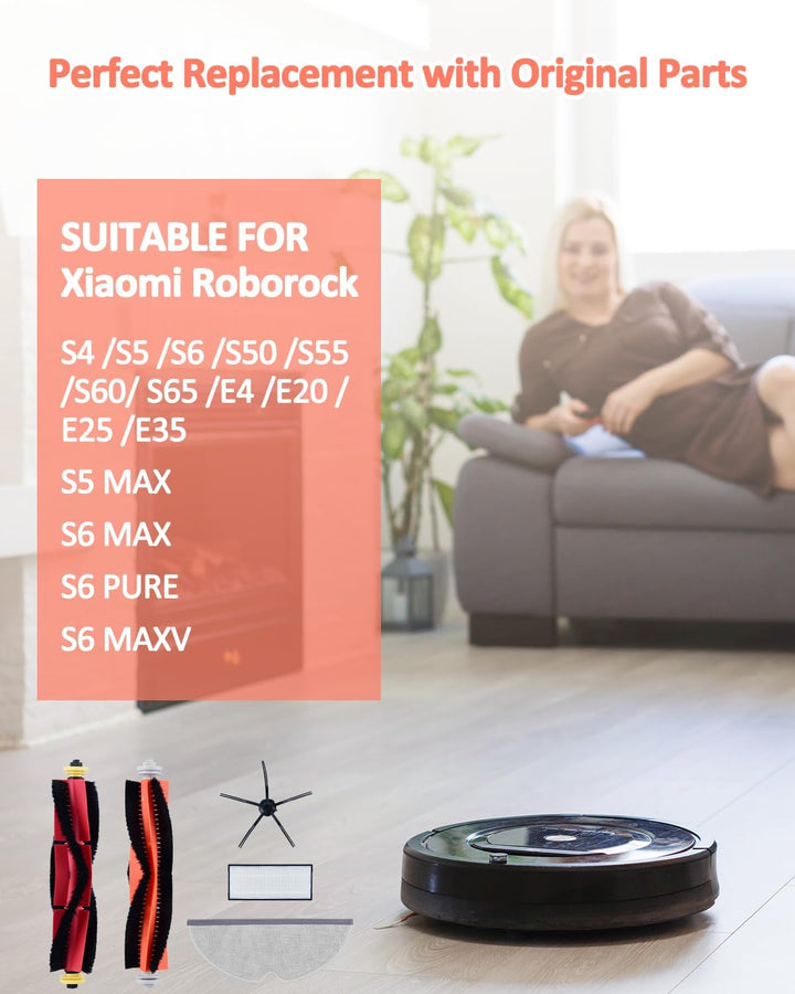 Zubehör Set für Xiaomi Roborock S5 Max S6 Max S6 Pure S6 MaxV S4 S5 S6 S50 S55 S60 S65 E4 E20 E25 E3
