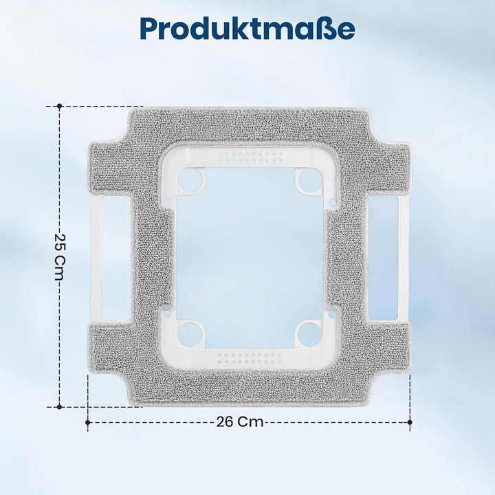 2 Stück Reinigungstuch für ECOVACS WINBOT W3 Fensterputzroboter Zubehör, Waschbare Mikrofaser Wischt